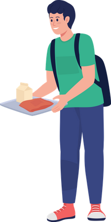 Lunch time at school  Illustration