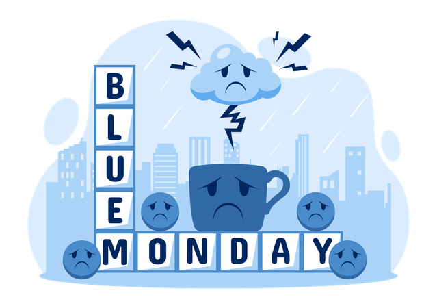 Lunes azul  Ilustración