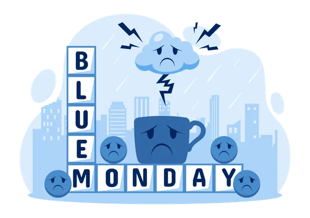 Lunes azul  Ilustración