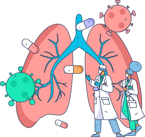 Lung checkup  Illustration