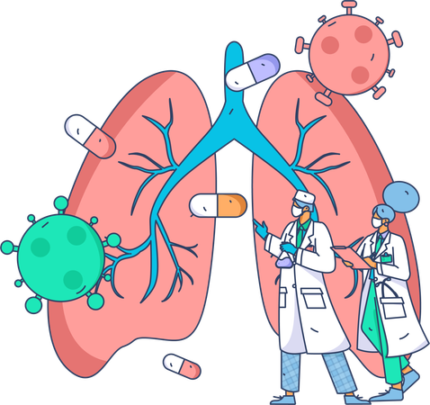 Lung checkup  Illustration