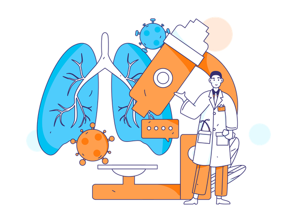 Lung Disease Checkup  Illustration