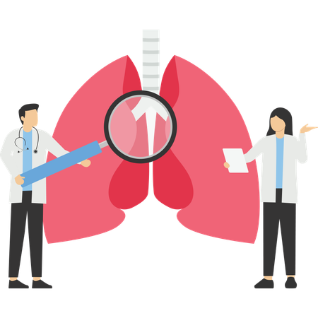 Lung inspection  Illustration