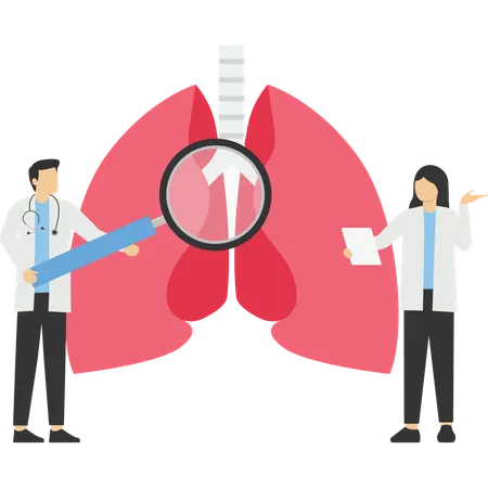 Lung inspection  Illustration