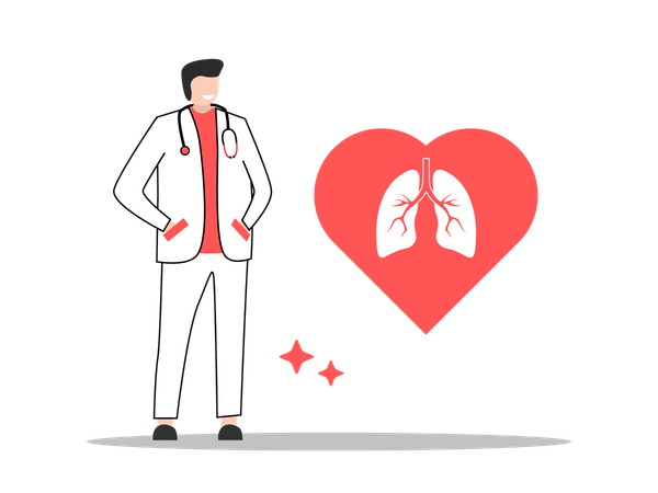 Lungenarzt  Illustration