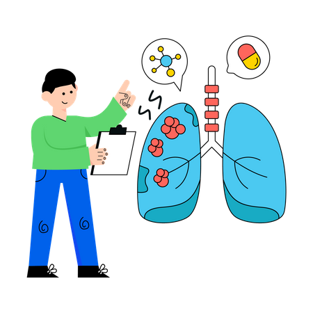 Lungs cancer  Illustration