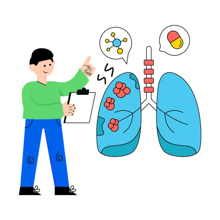 Lungs cancer  Illustration