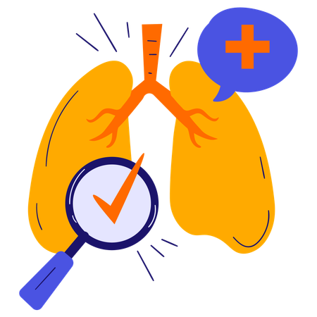 Lungs checkup  Illustration