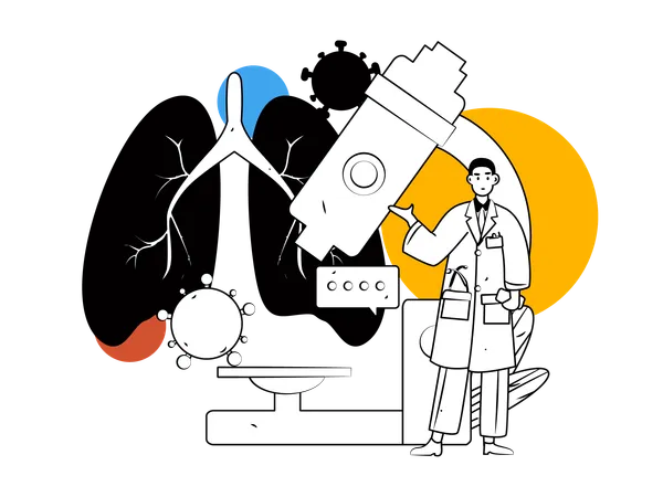 Lungs checkup  Illustration