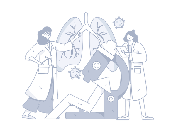 Lungs checkup  Illustration