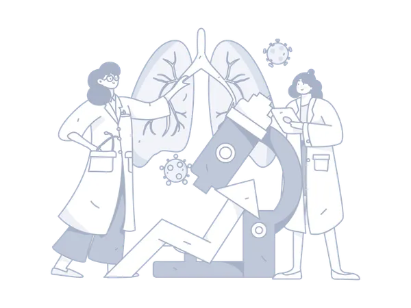 Lungs checkup  Illustration