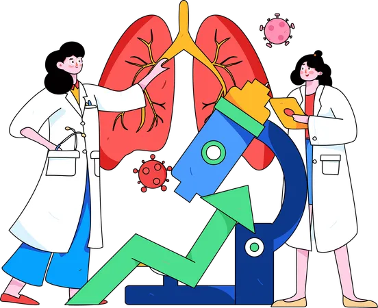 Lungs checkup  Illustration