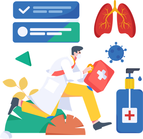 Lungs checkup  Illustration