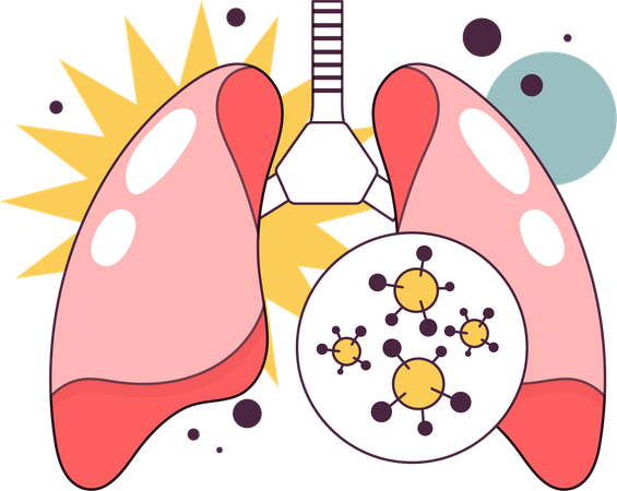 Lungs infection  Illustration