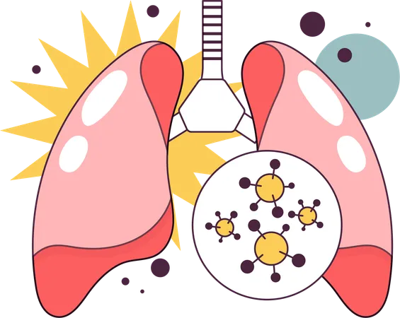 Lungs infection  Illustration