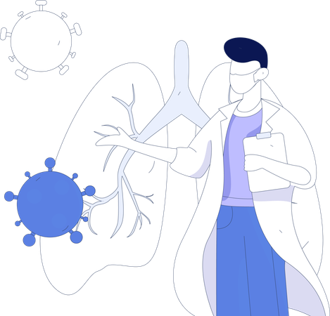 Lungs inspection  Illustration