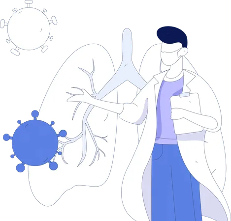 Lungs inspection  Illustration