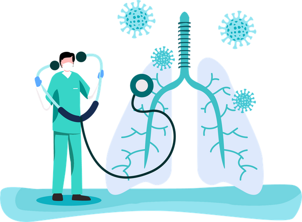 Lungs With Coronavirus Ncov19  Illustration
