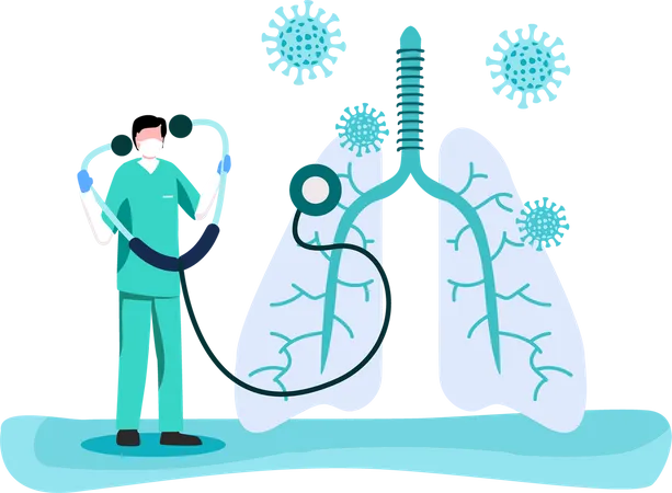 Lungs With Coronavirus Ncov19  Illustration