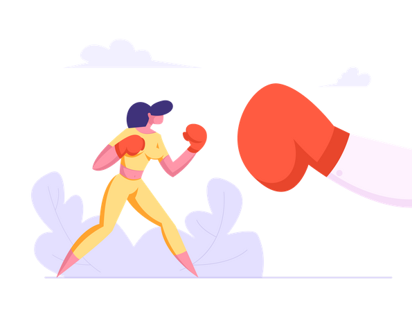 Lutando pela concorrência empresarial  Illustration