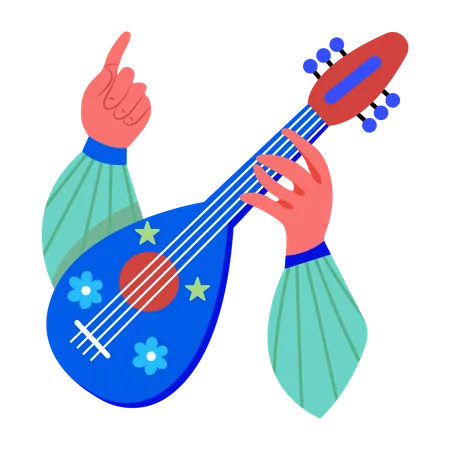 Lute Music  Illustration