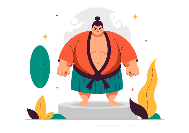 Lutteur de sumo  Illustration