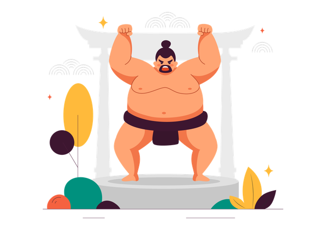 Lutteur de sumo  Illustration