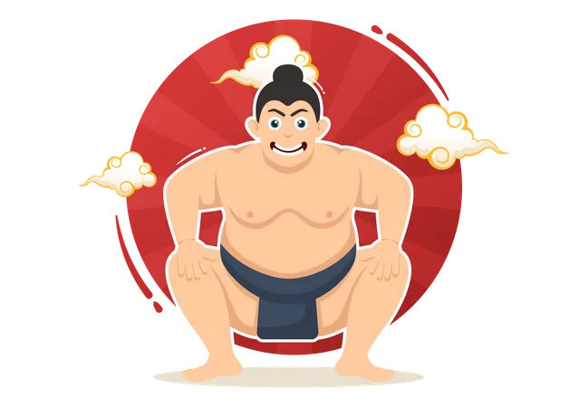 Lutteur de sumo  Illustration