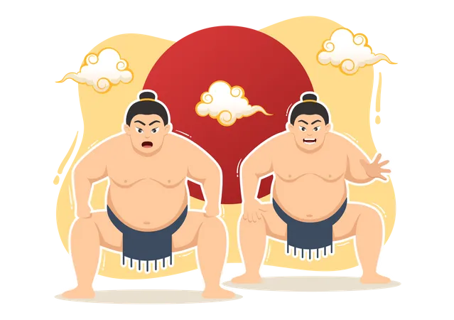 Lutteur de sumo  Illustration