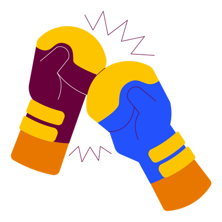 Luvas de boxe  Ilustração
