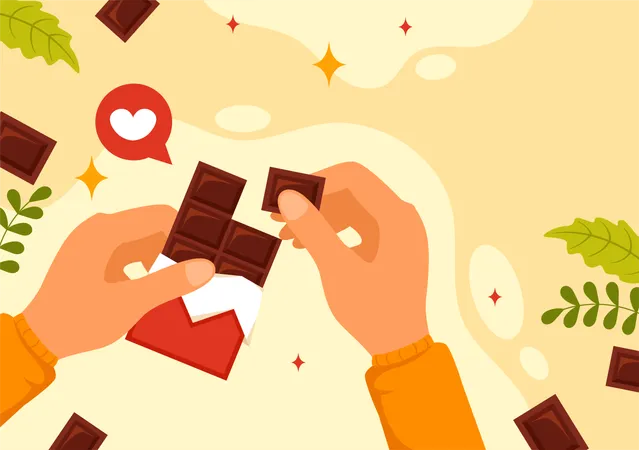 Dia de chocolate luxuoso  Ilustração