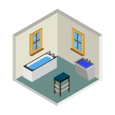 Luxury bathroom  Illustration