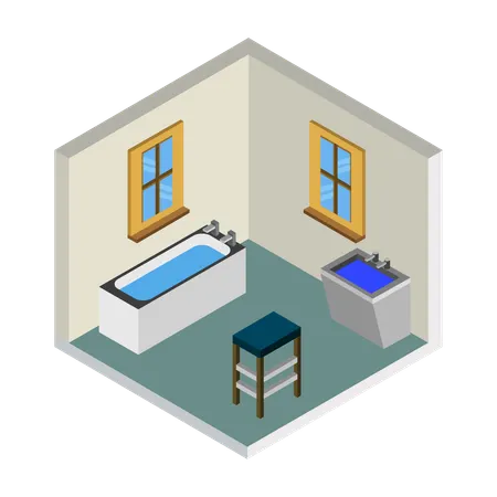 Luxury bathroom  Illustration