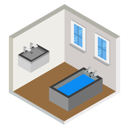 Luxury bathroom  Illustration