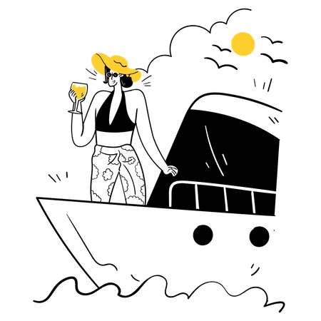 Luxury Cruise Journey  Illustration