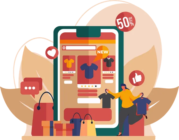 M Commerce  Illustration