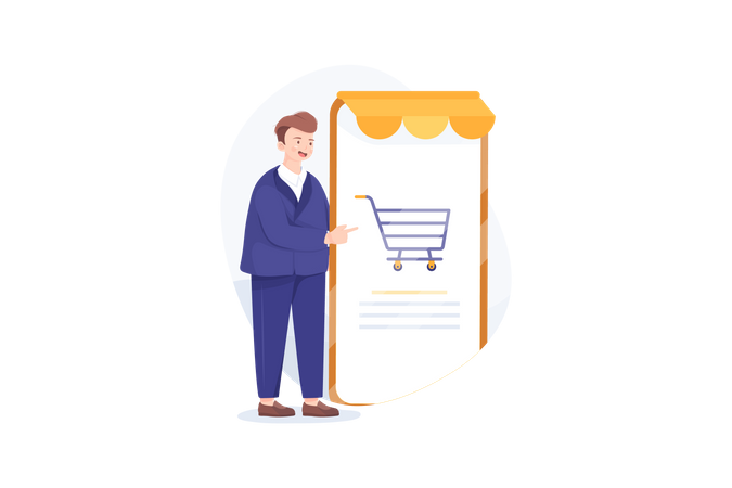 M-commerce  Illustration