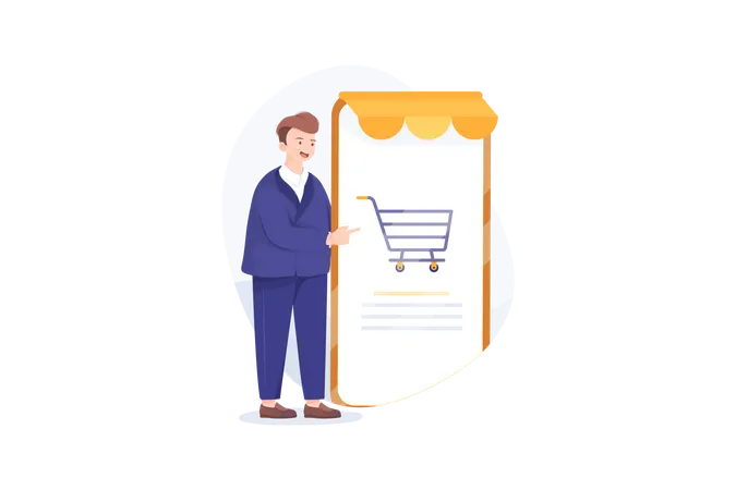 M-commerce  Illustration