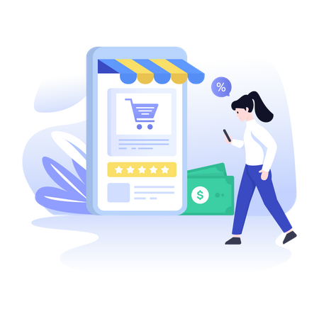 M-commerce  Illustration