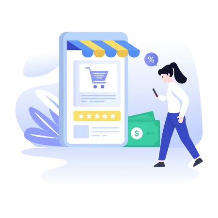 M-commerce  Illustration