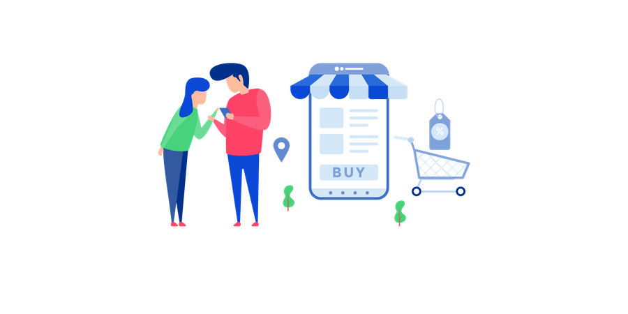 M-commerce  Illustration