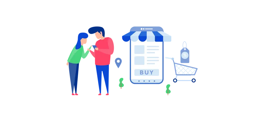 M-commerce  Illustration