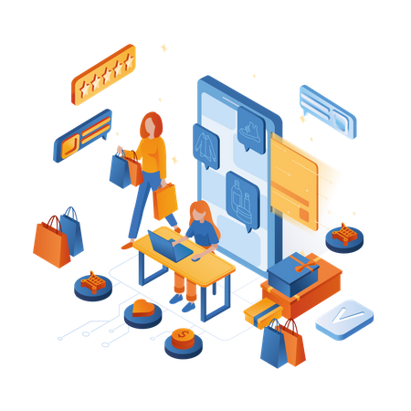 M-Commerce  Illustration