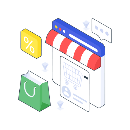 M Commerce  Illustration