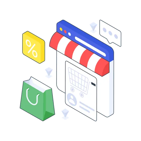 M Commerce  Illustration