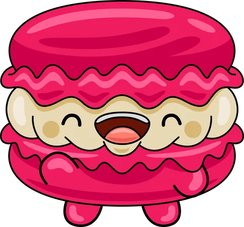 Mascotte de macaron  Illustration