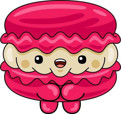 Mascotte de macaron  Illustration