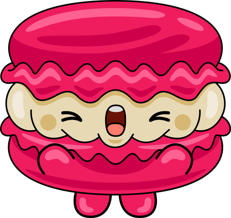 Mascotte de macaron  Illustration