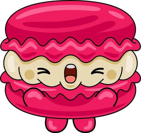 Mascotte de macaron  Illustration