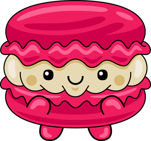 Mascote Macaroon  Ilustração